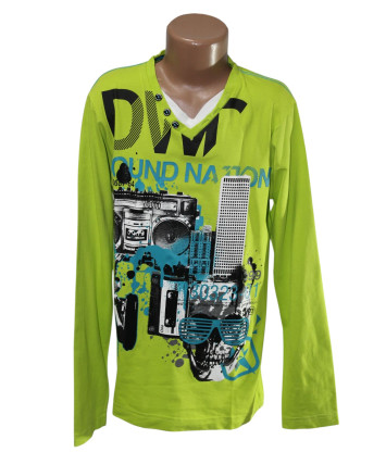 Футболка на довгий рукав here there (146-152 cm, 180г) - Мега Секонд-Хенд